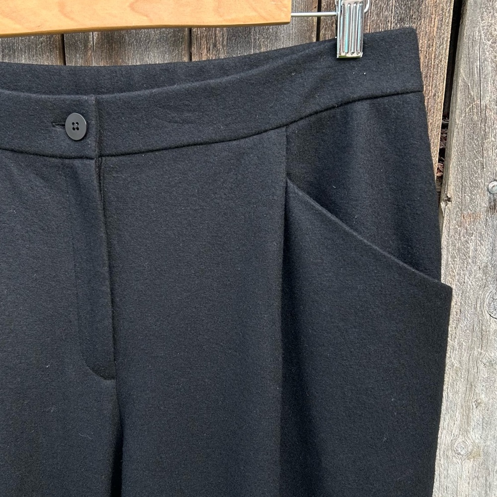 NWT Eileen Fisher Boiled Wool Jersey Carrot Pant Black M - Picture 10 of 16